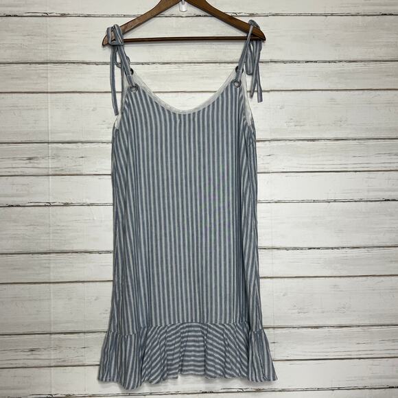 Rails Diana Sicily Striped Mini Dress Linen Blend Size Medium - Picture 3 of 11